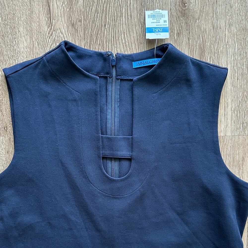 J.McLaughlin Zanna Dress Winter Navy Size Medium NWT Knee Length‎ Knit - Picture 2 of 5